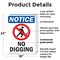 Signmission No Digging, 18 in W x Rectangle, Plastic OS-2PACK-NS-P-1824-V-14479 - alternate 2